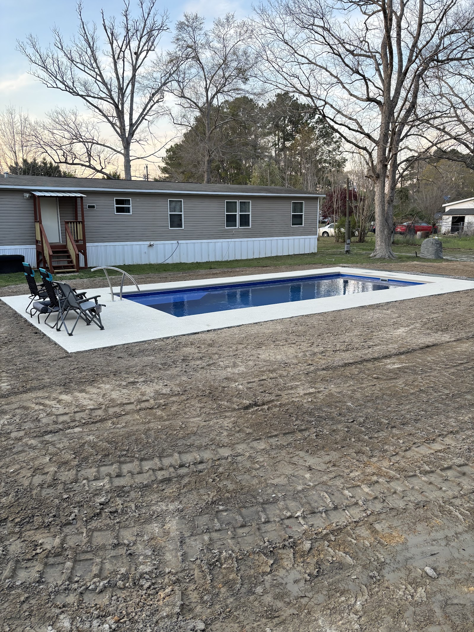 Compact Backyard Pool Renovation